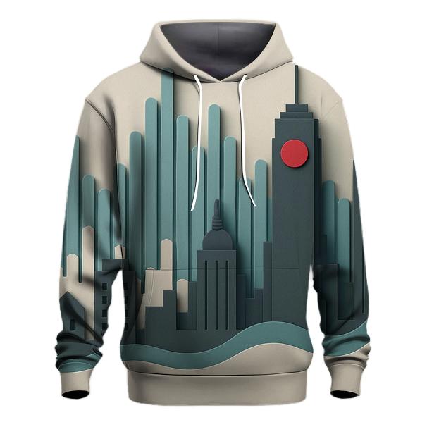 Paper Cut City Skyline Soundwave graphic hoodies