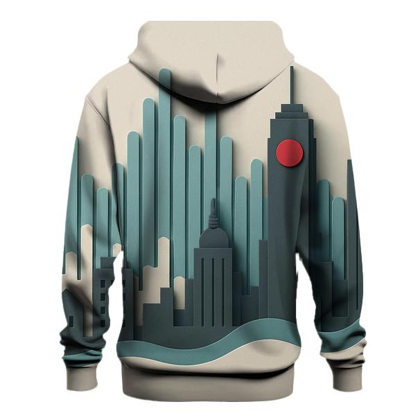 Paper Cut City Skyline Soundwave graphic hoodies