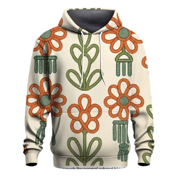 Macrame Floral Medallion Repeat custom hoodies