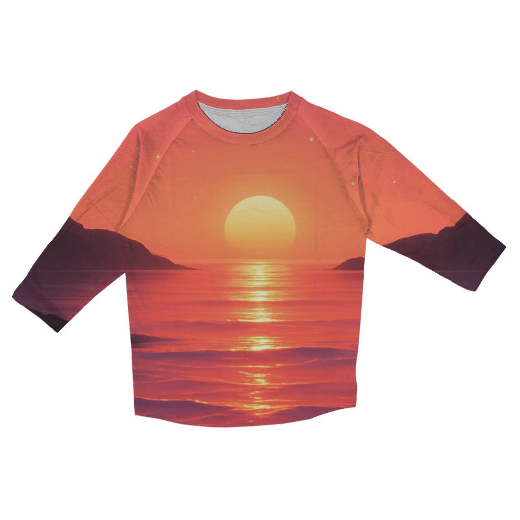 Ember Glass Lagoon fashion 3/4 sleeve shirts