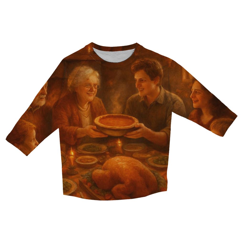 Candlelit Gratitude Cabin Supper stylish quarter sleeve tops