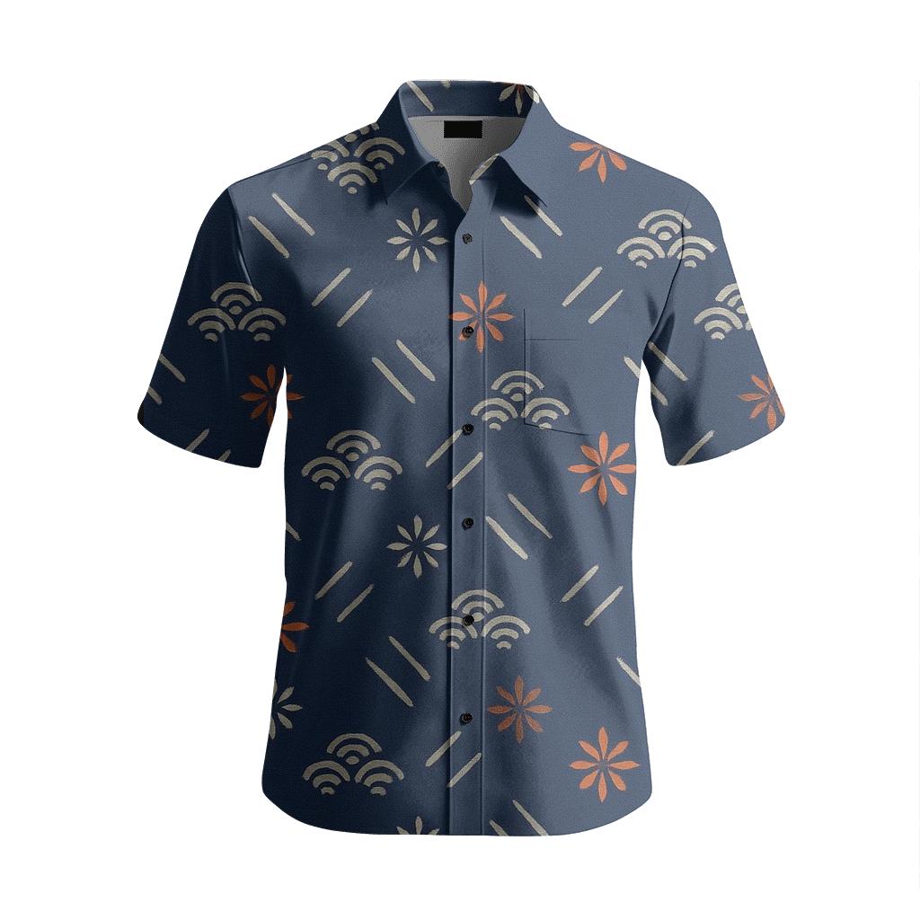 Edo Komon Meteor Shower Micro Motif custom embroidered shirts