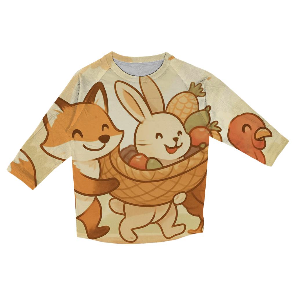 Woodland Harvest Parade Of Friends cotton quarter sleeve shirts