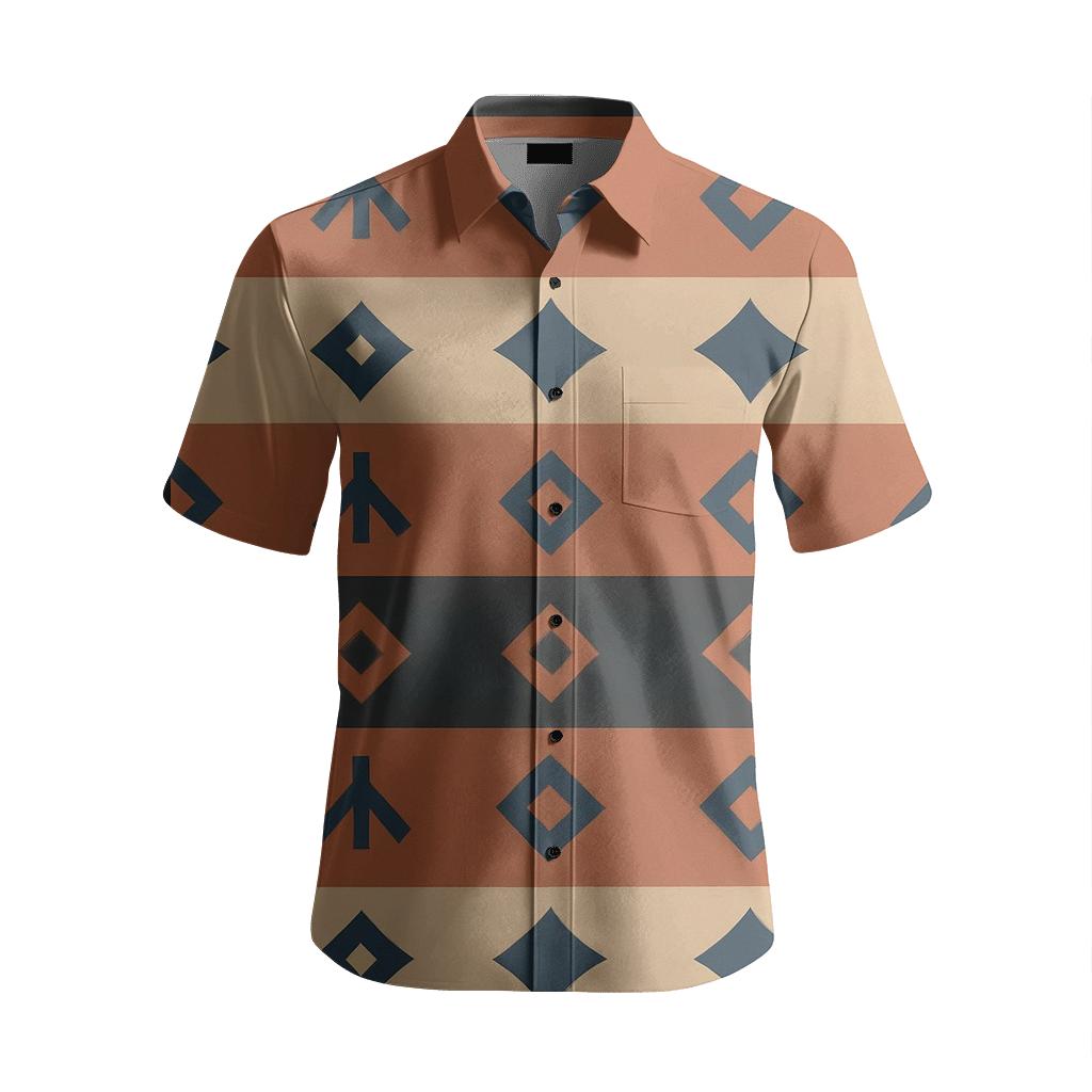 Sahelian Kilim Constellation Stripe Weave branded embroidered shirts