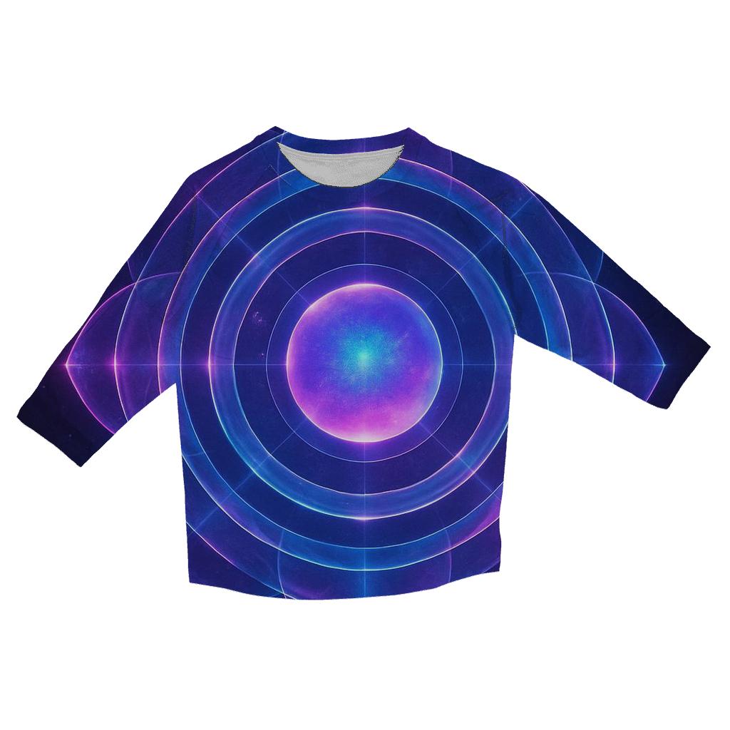Violet Pulse Orbit Garden casual three quarter sleeve shirts