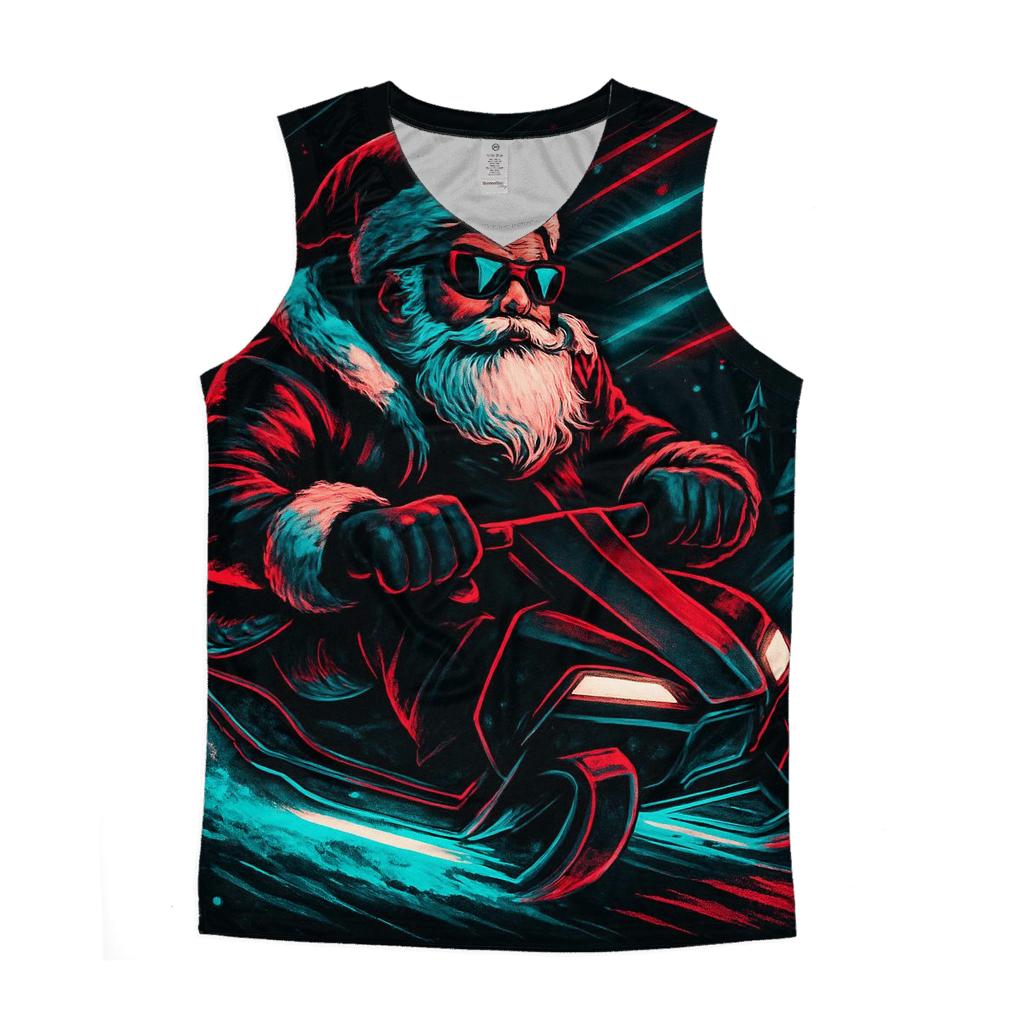 Neon Night Rider Santa custom tank tops