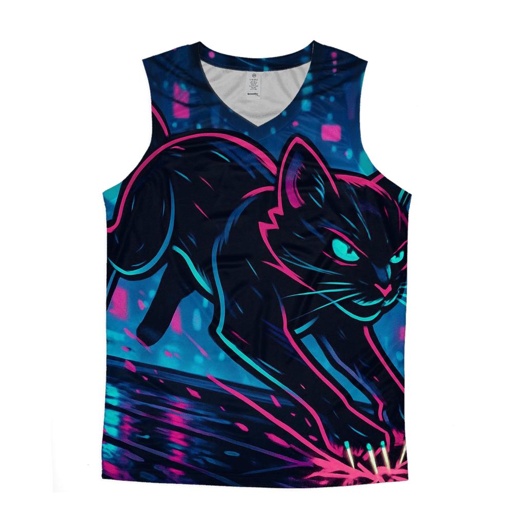 Neon Alley Circuit Cat Sprinter cotton sleeveless tops