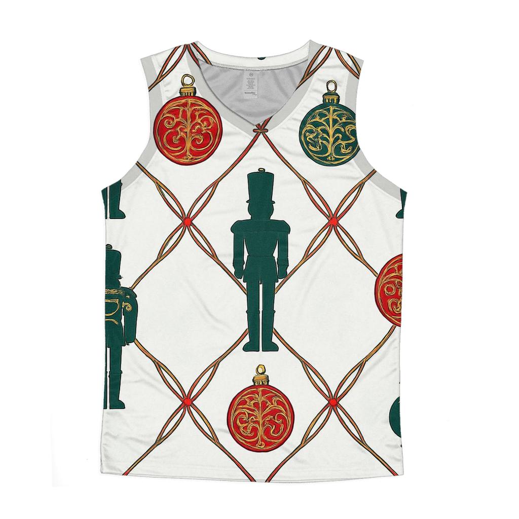 Golden Nutcracker Ornament Lattice On White Background designer workout tanks