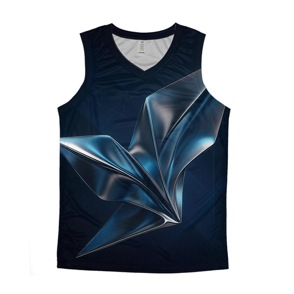 Chrome Nebula Origami graphic print tank tops
