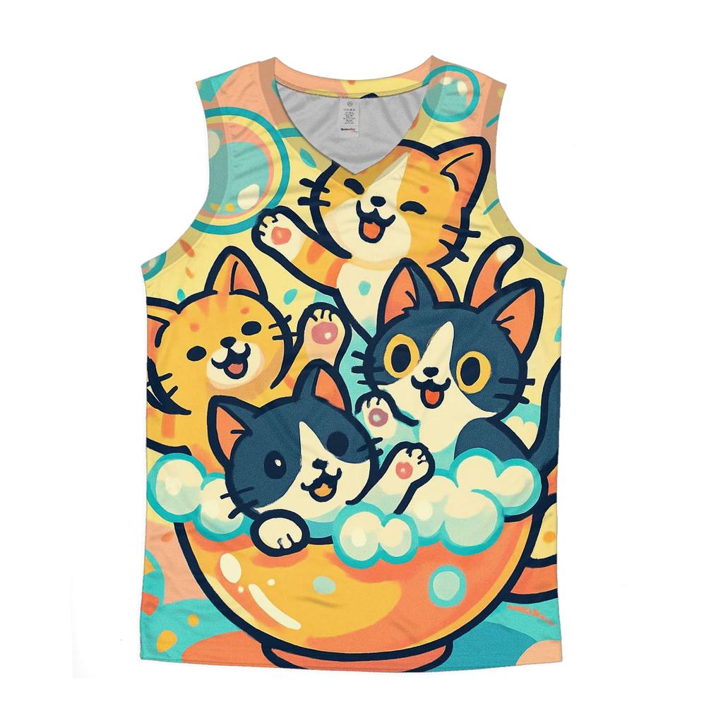 Carnival Bubble Bath Kittens designer workout tanks