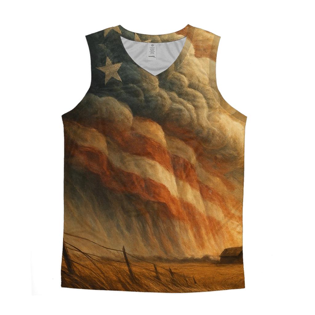 Prairie Horizon Flagstorm cotton sleeveless tops
