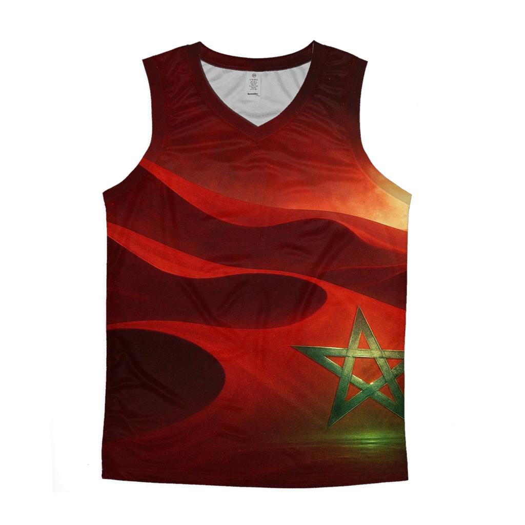Emerald Dune Mirage Flag Morocco stylish racerback tanks