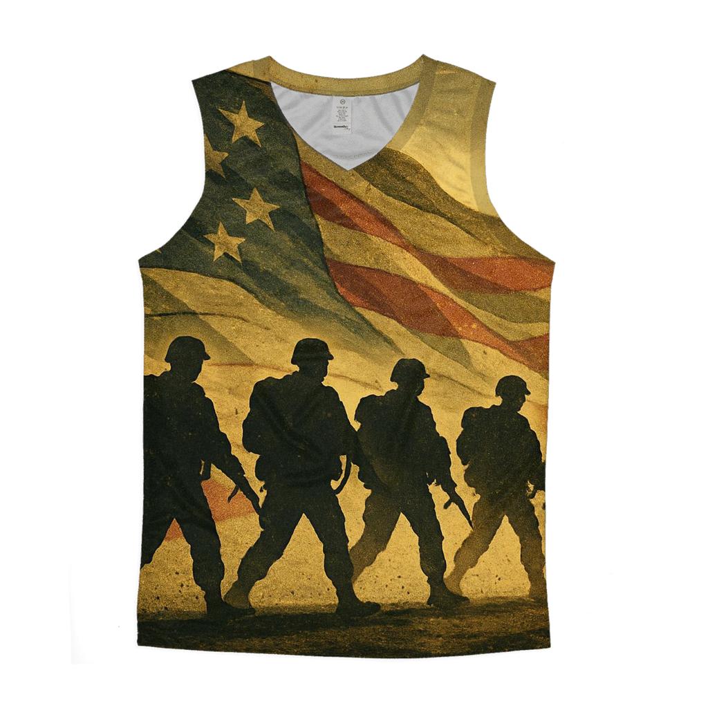 Camouflage Tide Of Freedom personalized athletic tanks