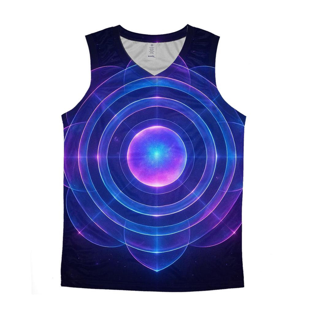 Violet Pulse Orbit Garden designer workout tanks
