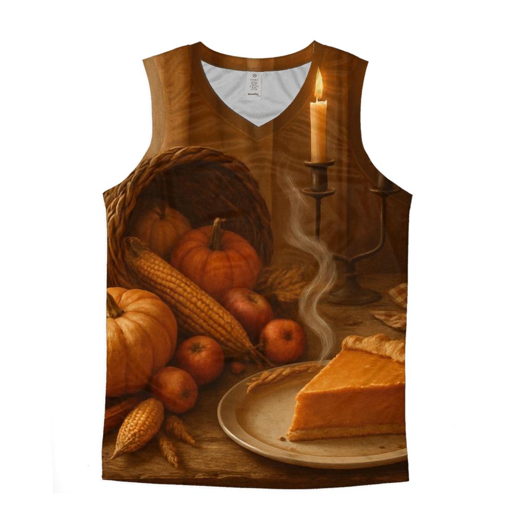 Farmhouse Hearthside Cornucopia Still Life personalized athletic tanks