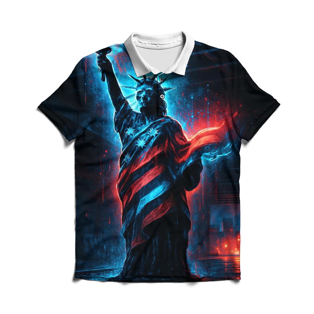 Neon Liberty Overpass Banner designer slim fit polos
