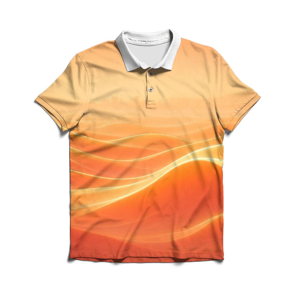 Sunset Gradient Mirage Dunes personalized polo shirts