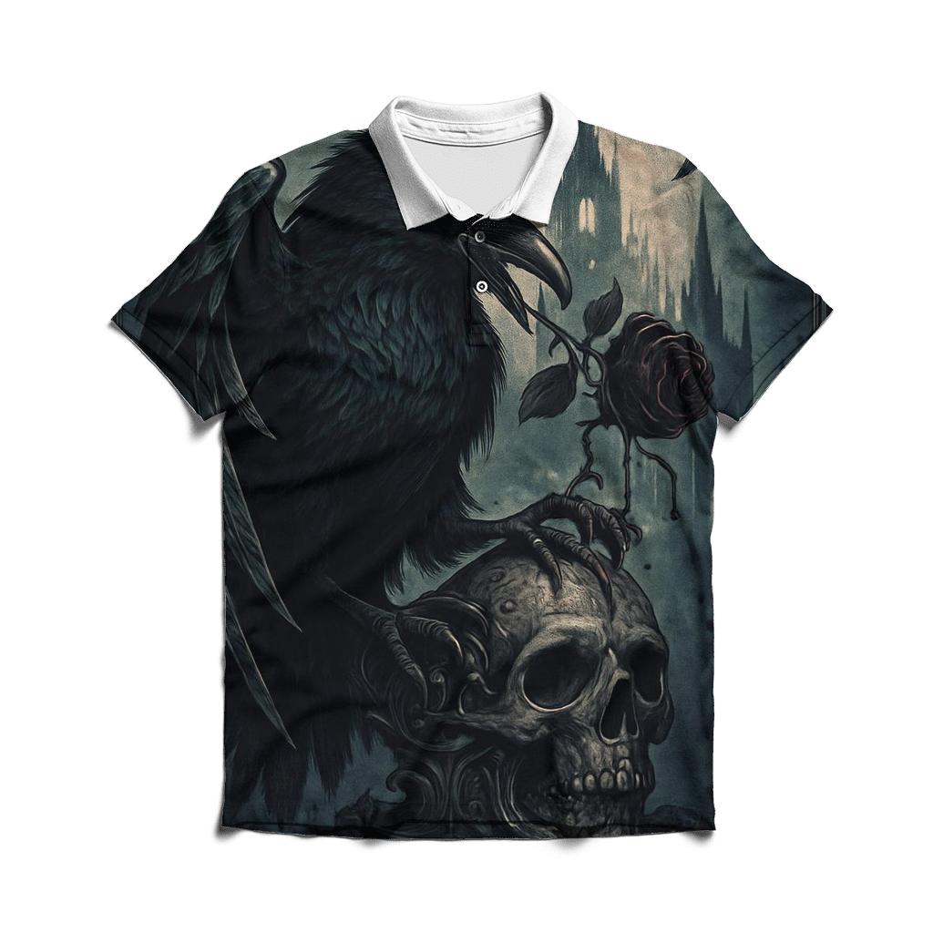 Raven Reliquary Of The Cursed Cathedral stylish collar polo tees