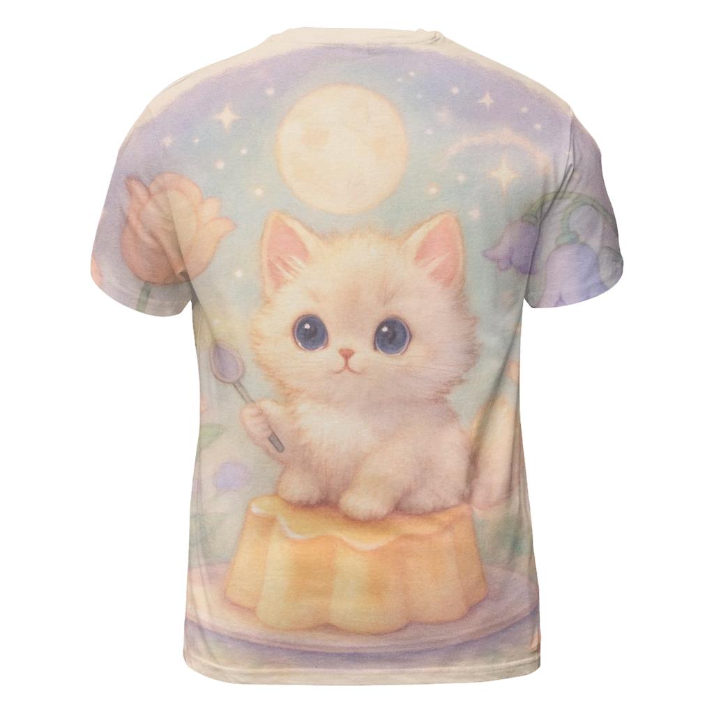 Moonlit Pudding Garden Kitten creative print fashion shirts