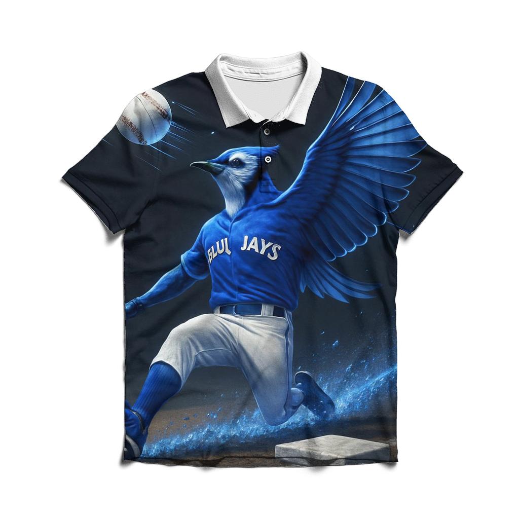 Midnight Slide Arc Blue Jays Fusion premium cotton polo shirts