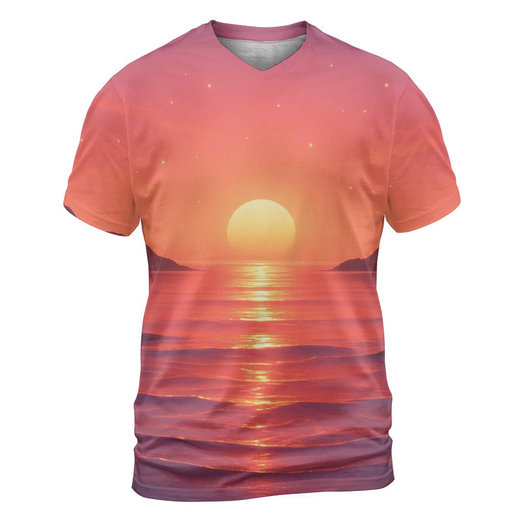 Ember Glass Lagoon vibrant all-over design tees