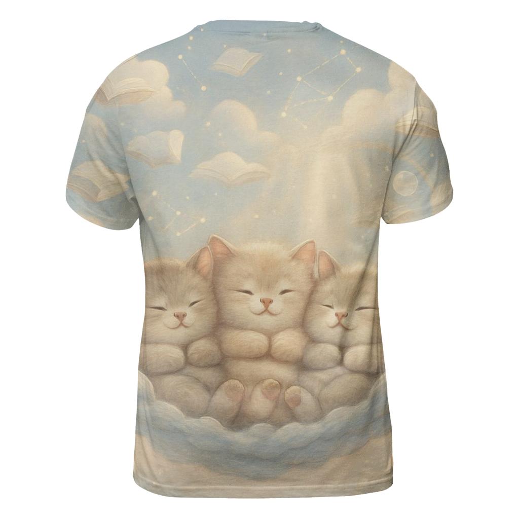 Cloud Library Naptime Cats personalized full print shirts