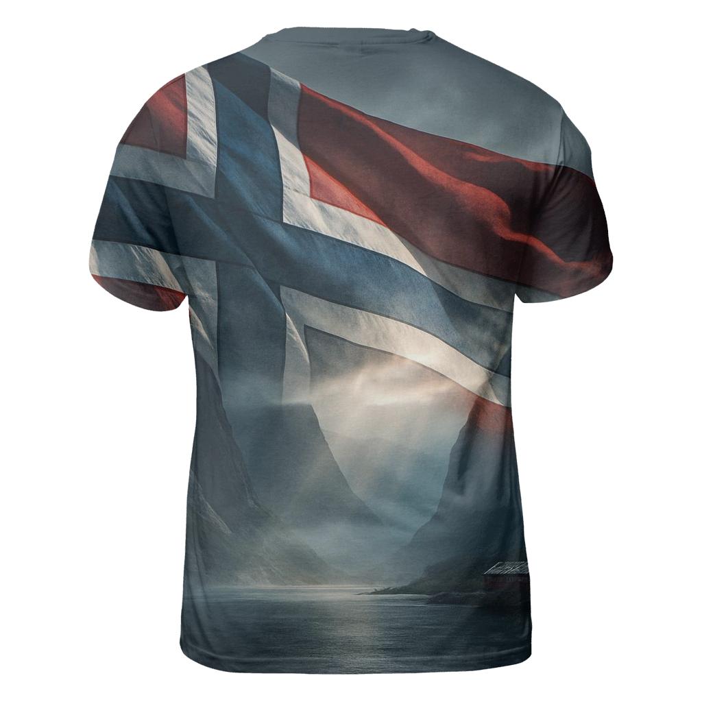 Northern Light Weave Flag Norway custom all-over print shirts