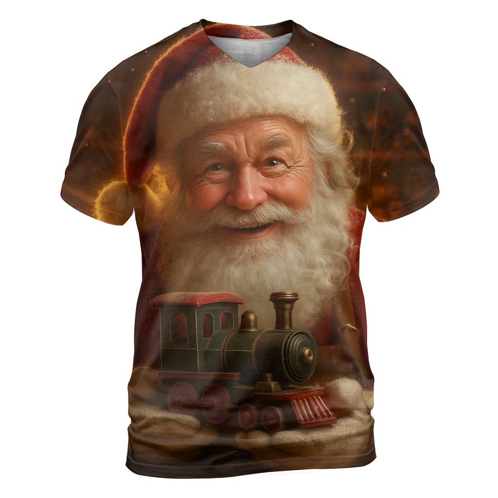 Workshop Hearthlight Santa Portrait trendy printed shirt styles