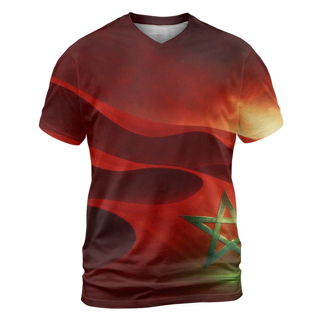 Emerald Dune Mirage Flag Morocco trendy printed shirt styles
