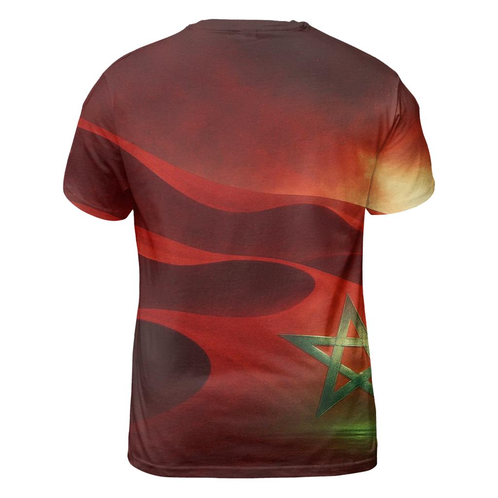 Emerald Dune Mirage Flag Morocco trendy printed shirt styles