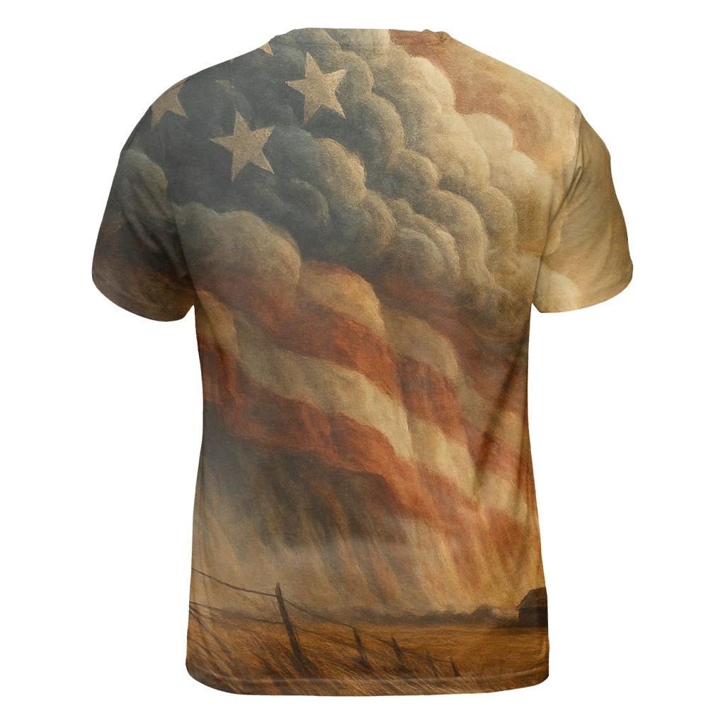 Prairie Horizon Flagstorm statement graphic shirts