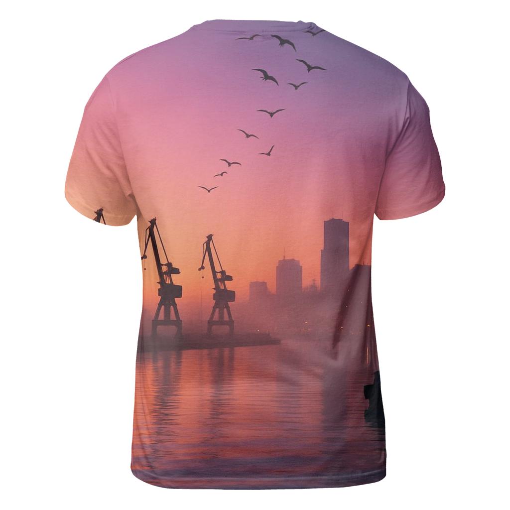 Violet Harbor Afterglow artistic all-over print tops