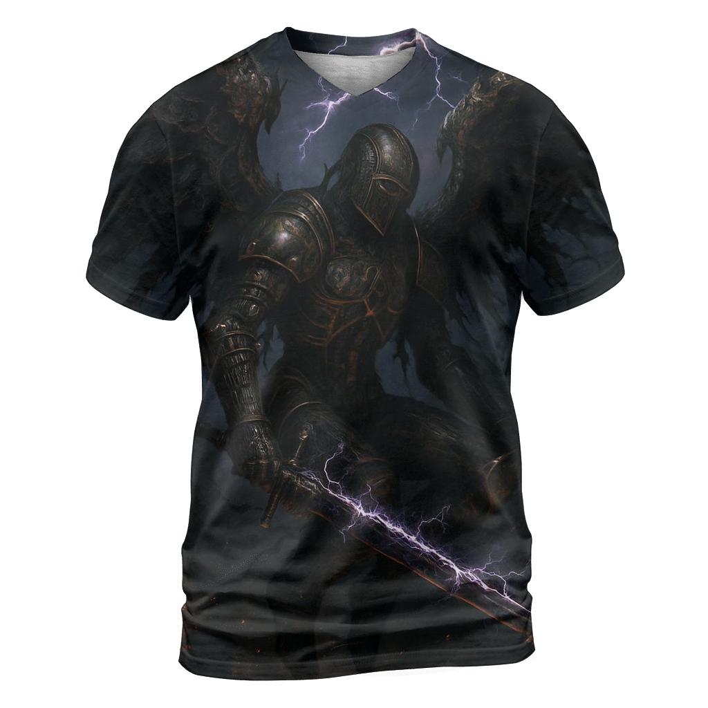 Seraph Of Rust And Lightning vibrant all-over design tees