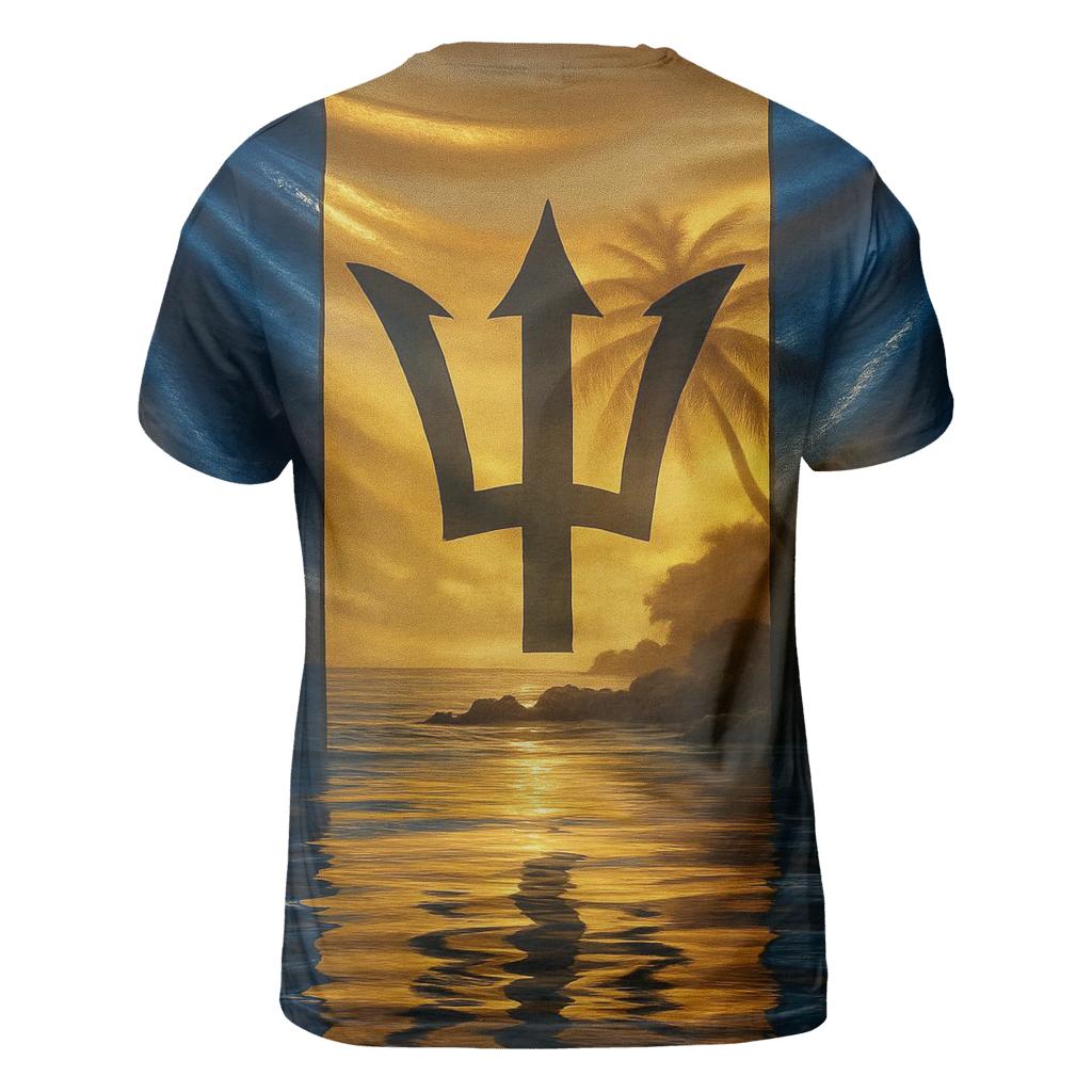 Caribbean Prism Flag Barbados unique graphic print tees