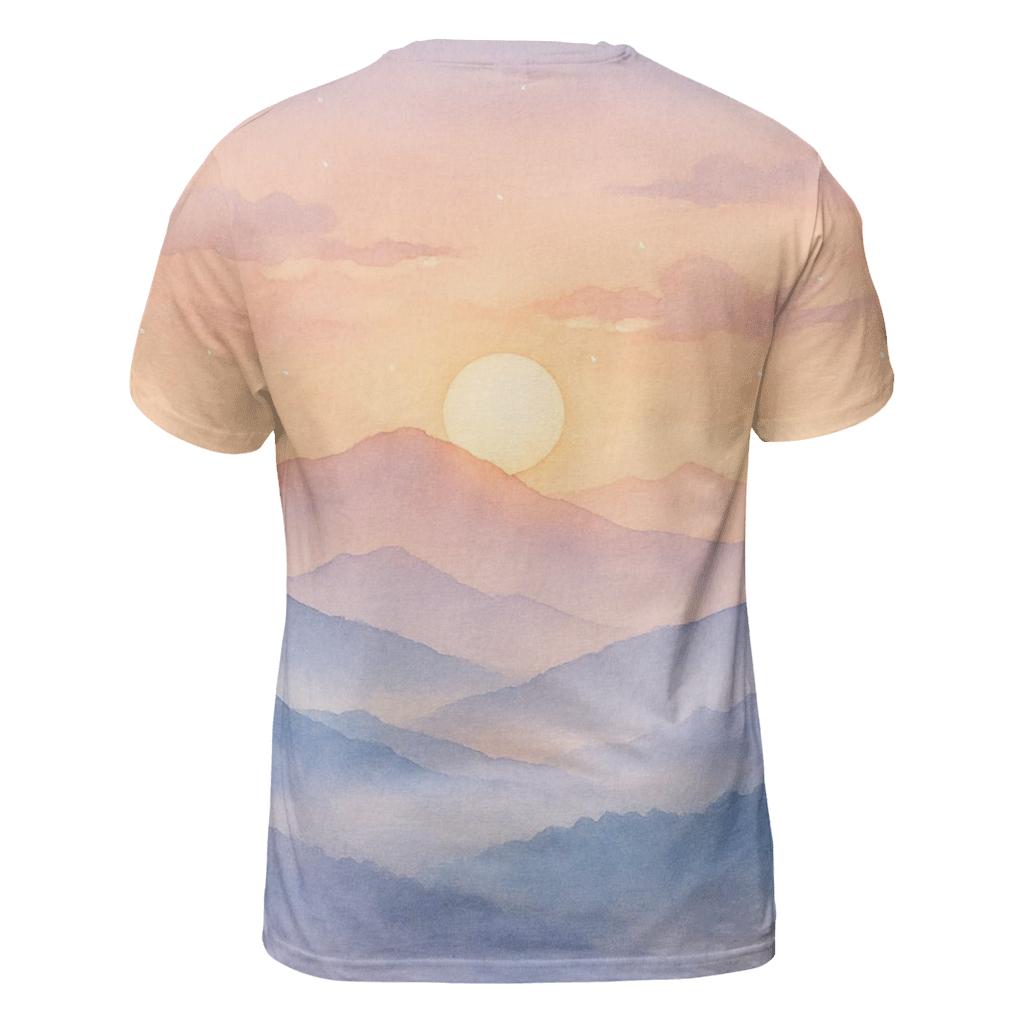 Pastel Summit Drift artistic all-over print tops