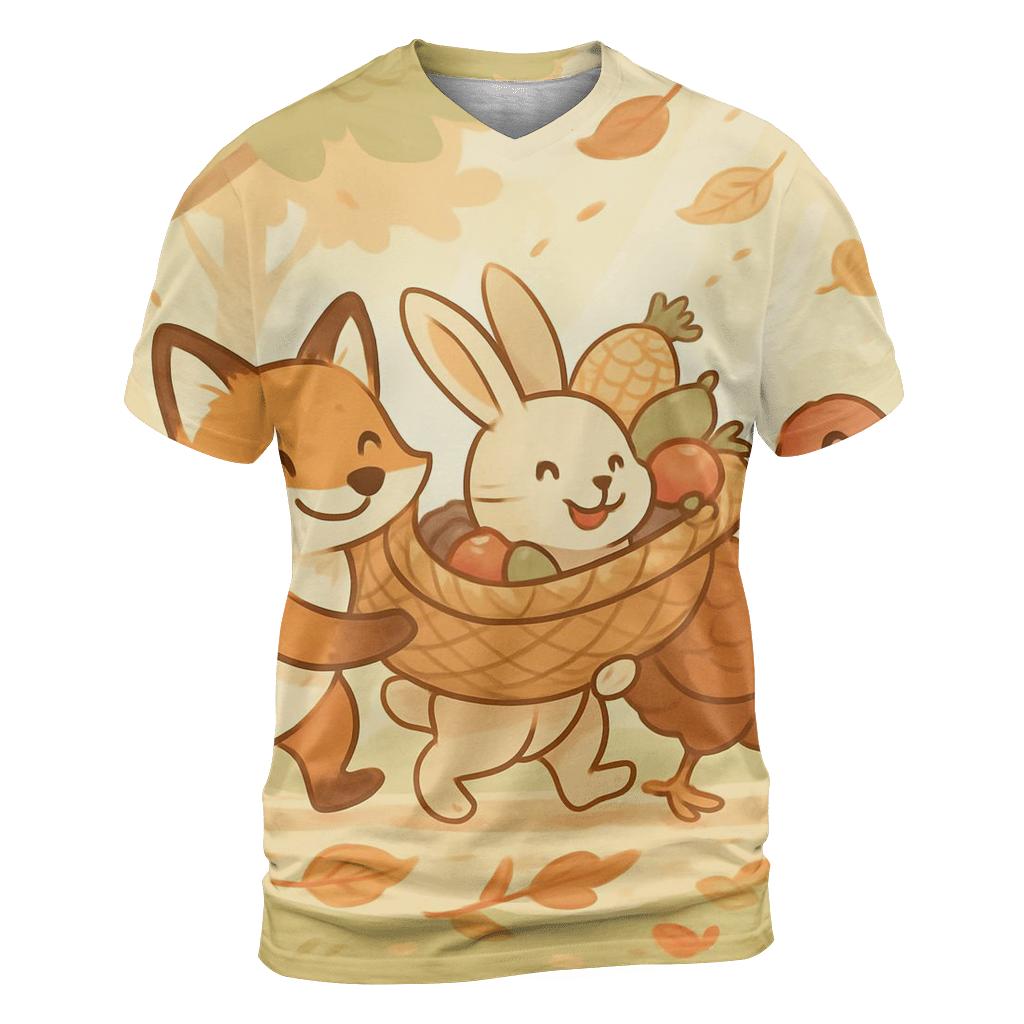 Woodland Harvest Parade Of Friends unique graphic print tees