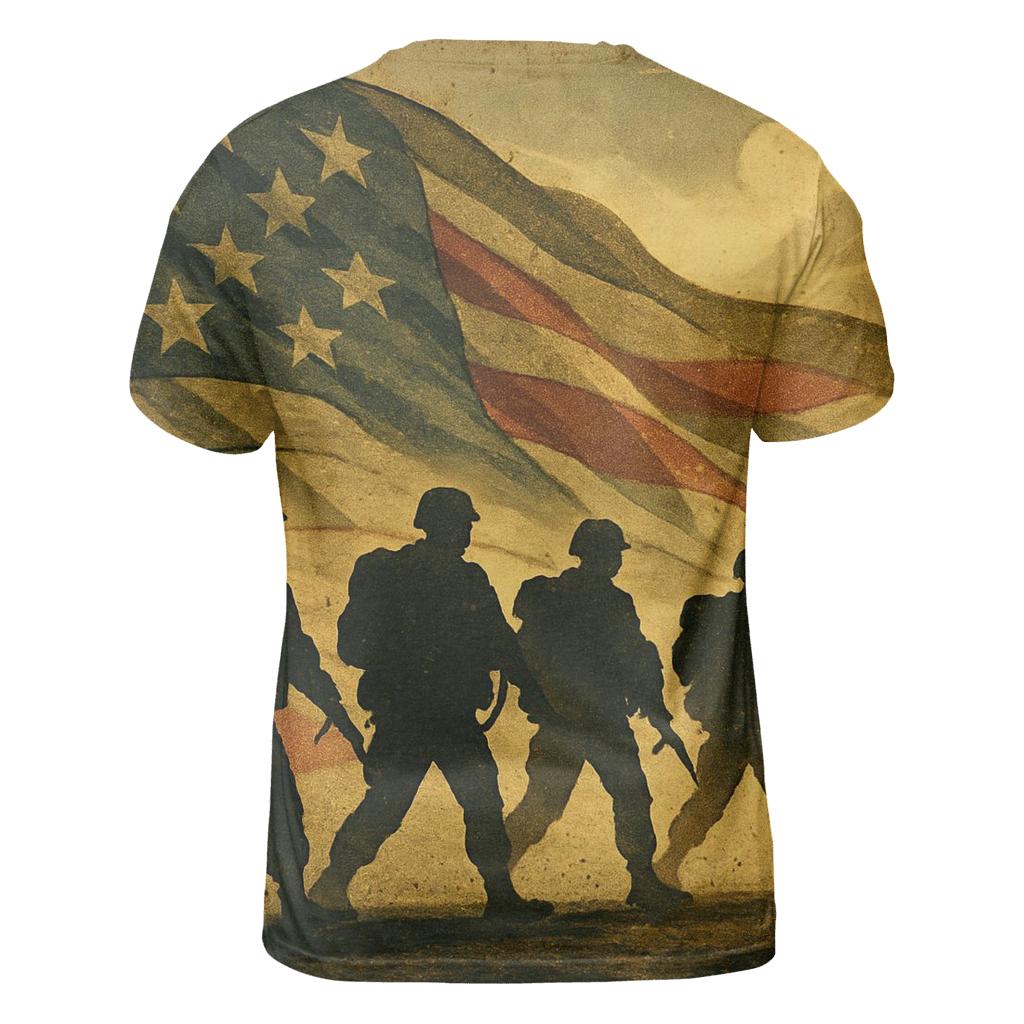 Camouflage Tide Of Freedom vibrant all-over design tees