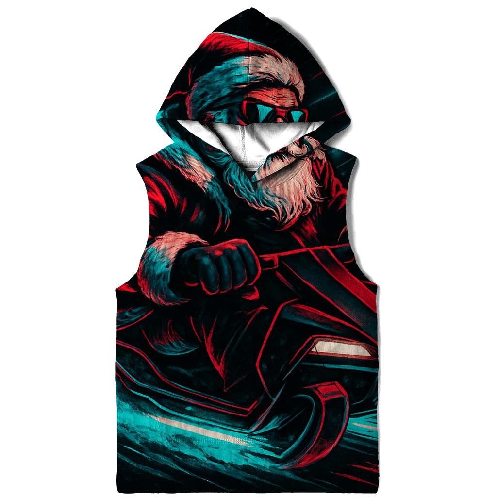 Neon Night Rider Santa custom hoodies