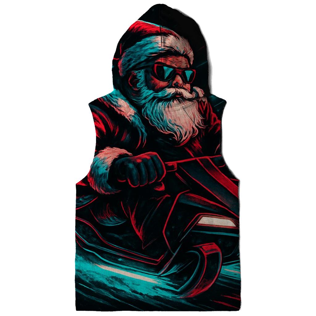 Neon Night Rider Santa custom hoodies