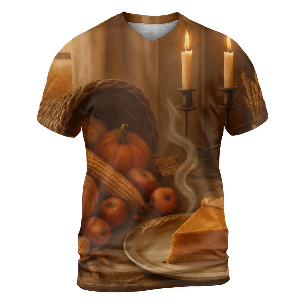 Farmhouse Hearthside Cornucopia Still Life custom all-over print shirts