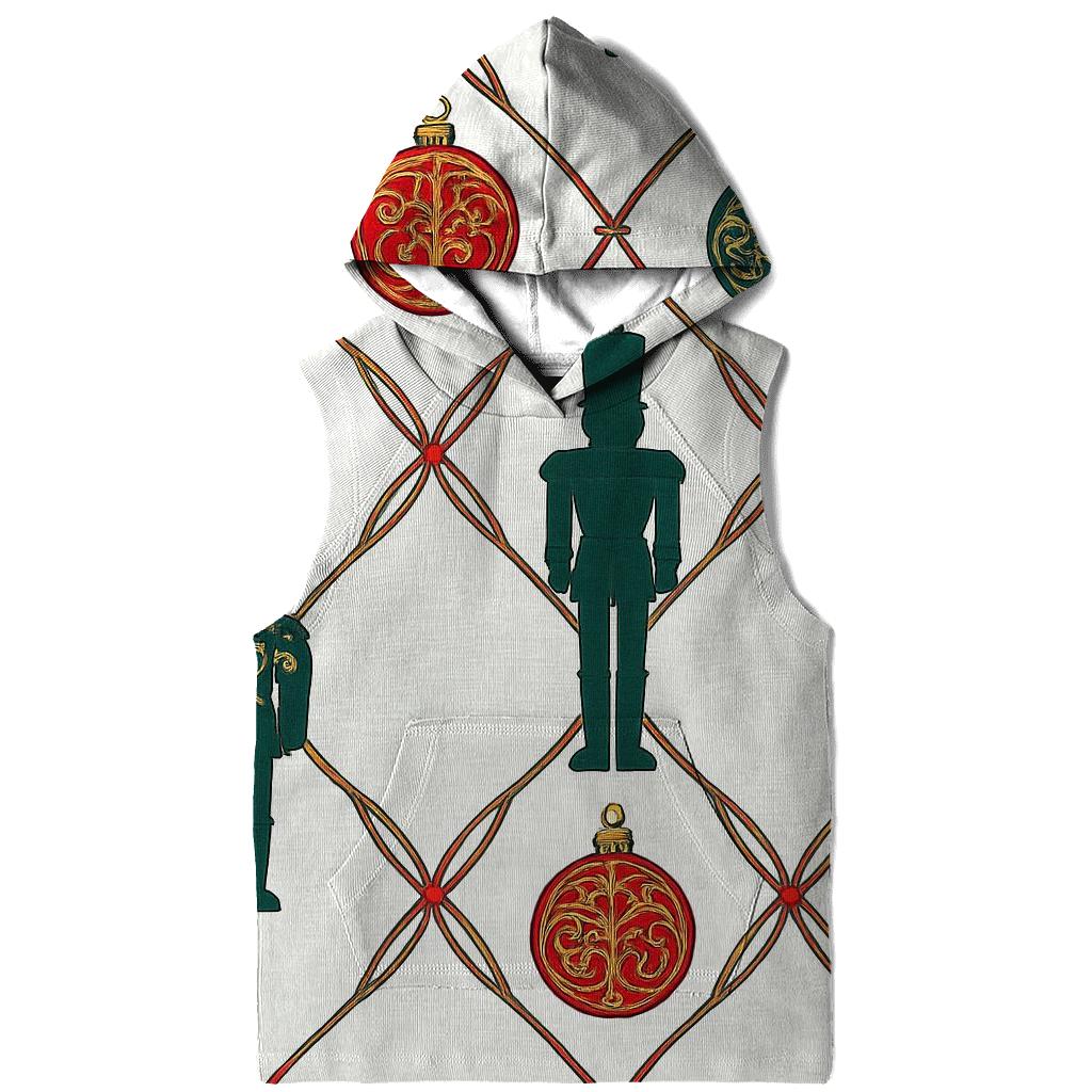 Golden Nutcracker Ornament Lattice On White Background premium hoodies