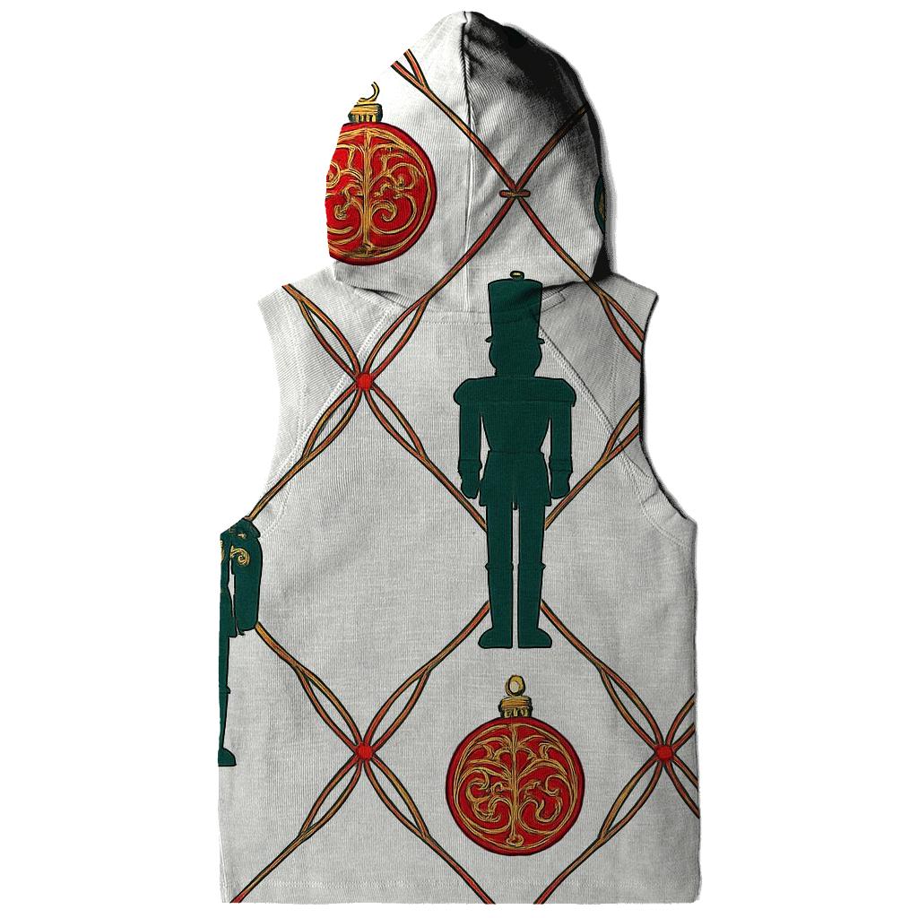 Golden Nutcracker Ornament Lattice On White Background premium hoodies