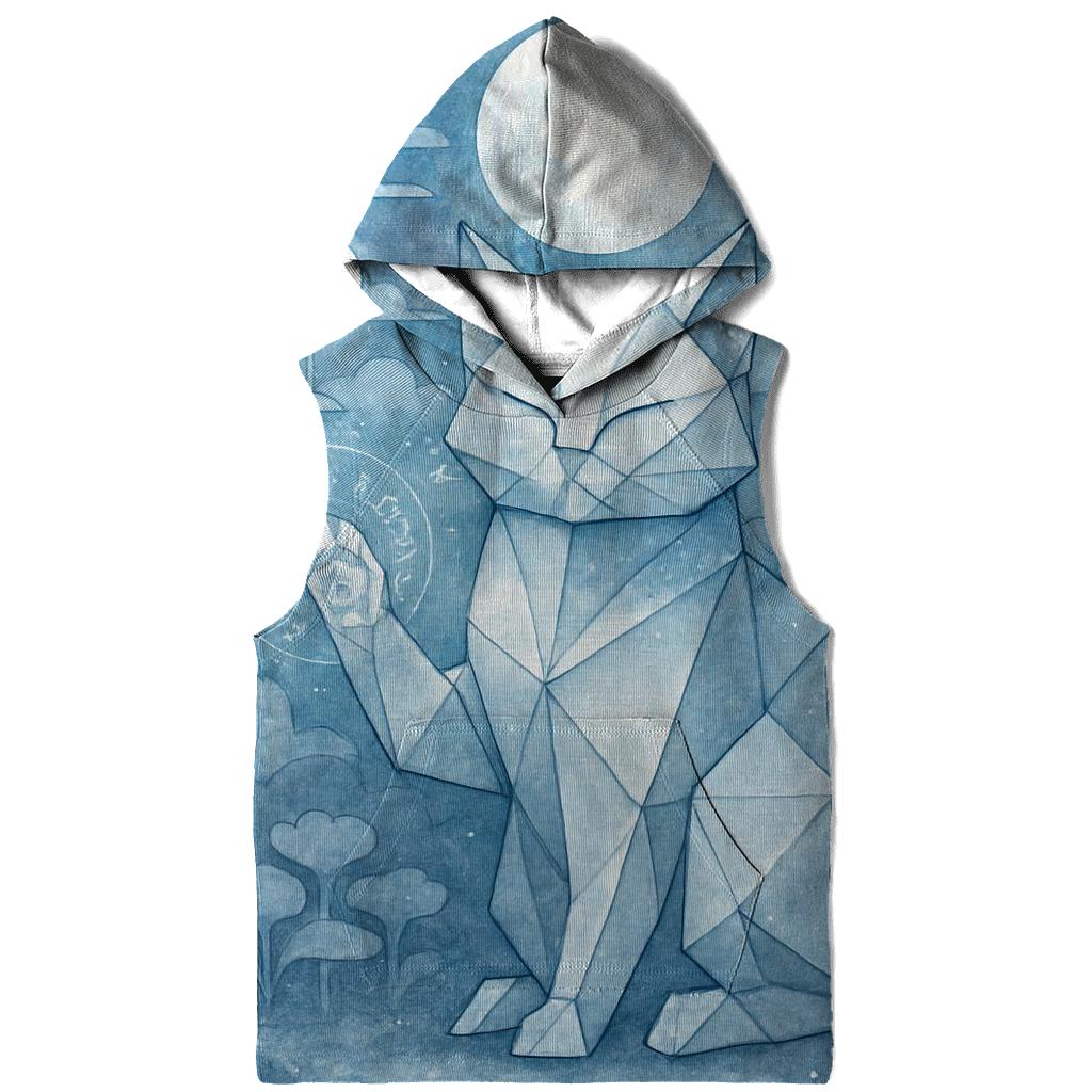 Lunar Origami Guardian Cat pullover hoodies