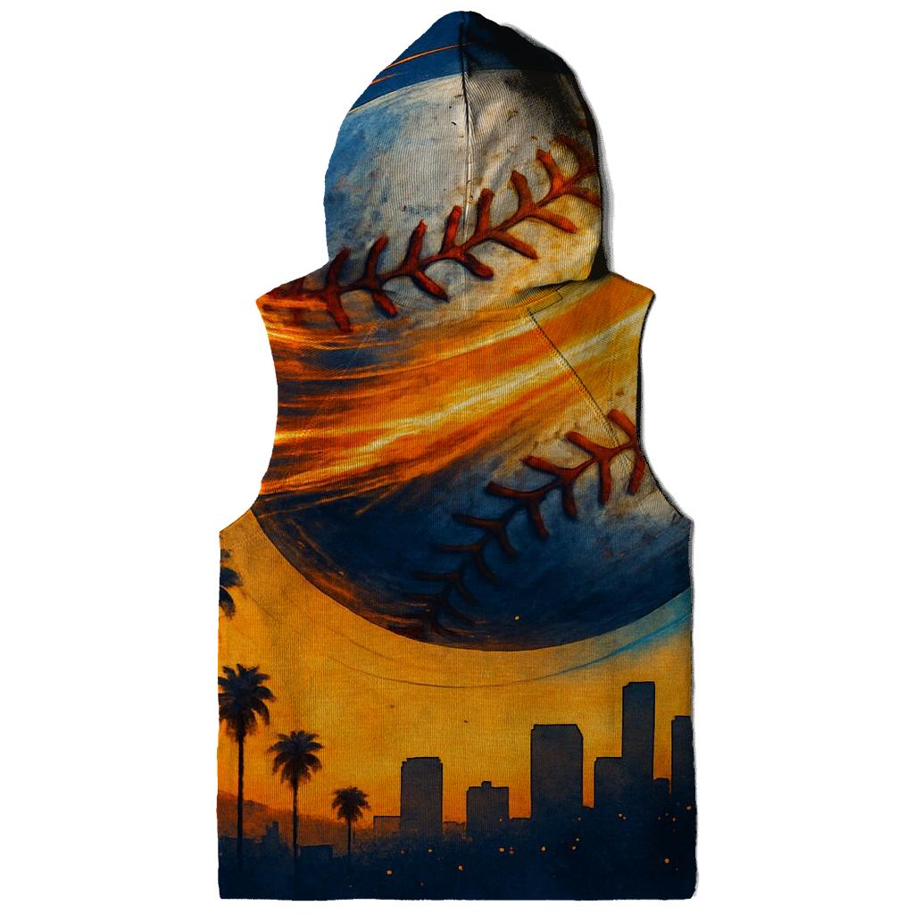 Sunset Seam Spiral Over The City premium hoodies