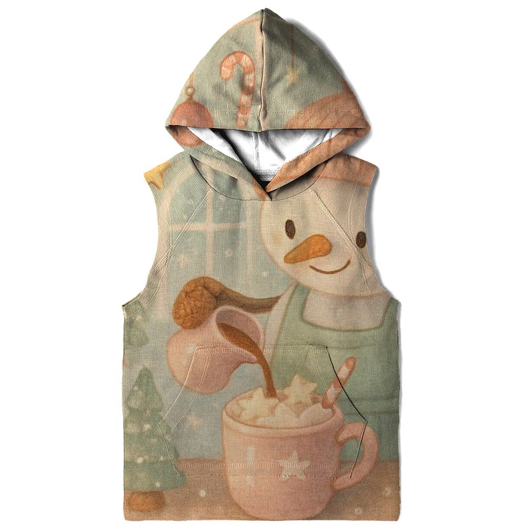 Snowman Barista Serving Cocoa In A Snow Globe Cafe hoodie trends