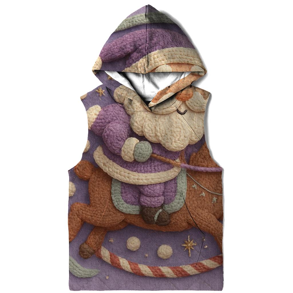 Knitted Cosmos Santa And Reindeer Carousel designer hoodies