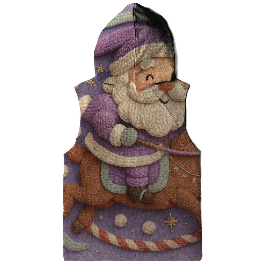 Knitted Cosmos Santa And Reindeer Carousel designer hoodies