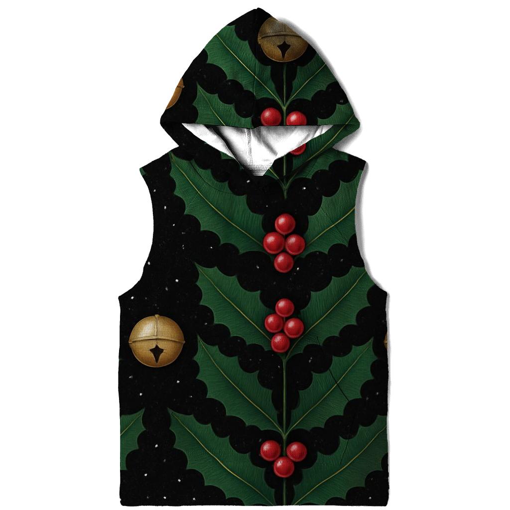 Emerald Holly Bell Chevron On Black Background hoodie styles