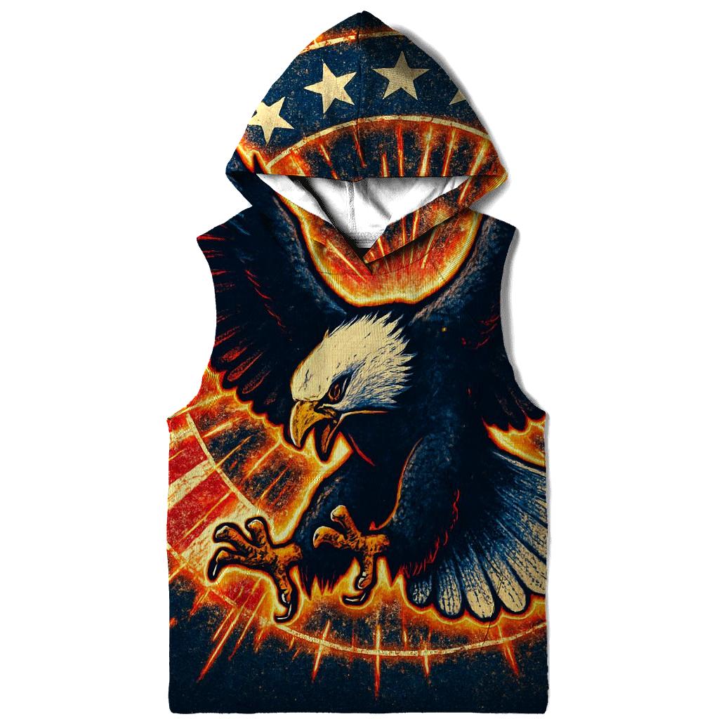 Eagle Dive Through Firework Halo zip-up hoodies