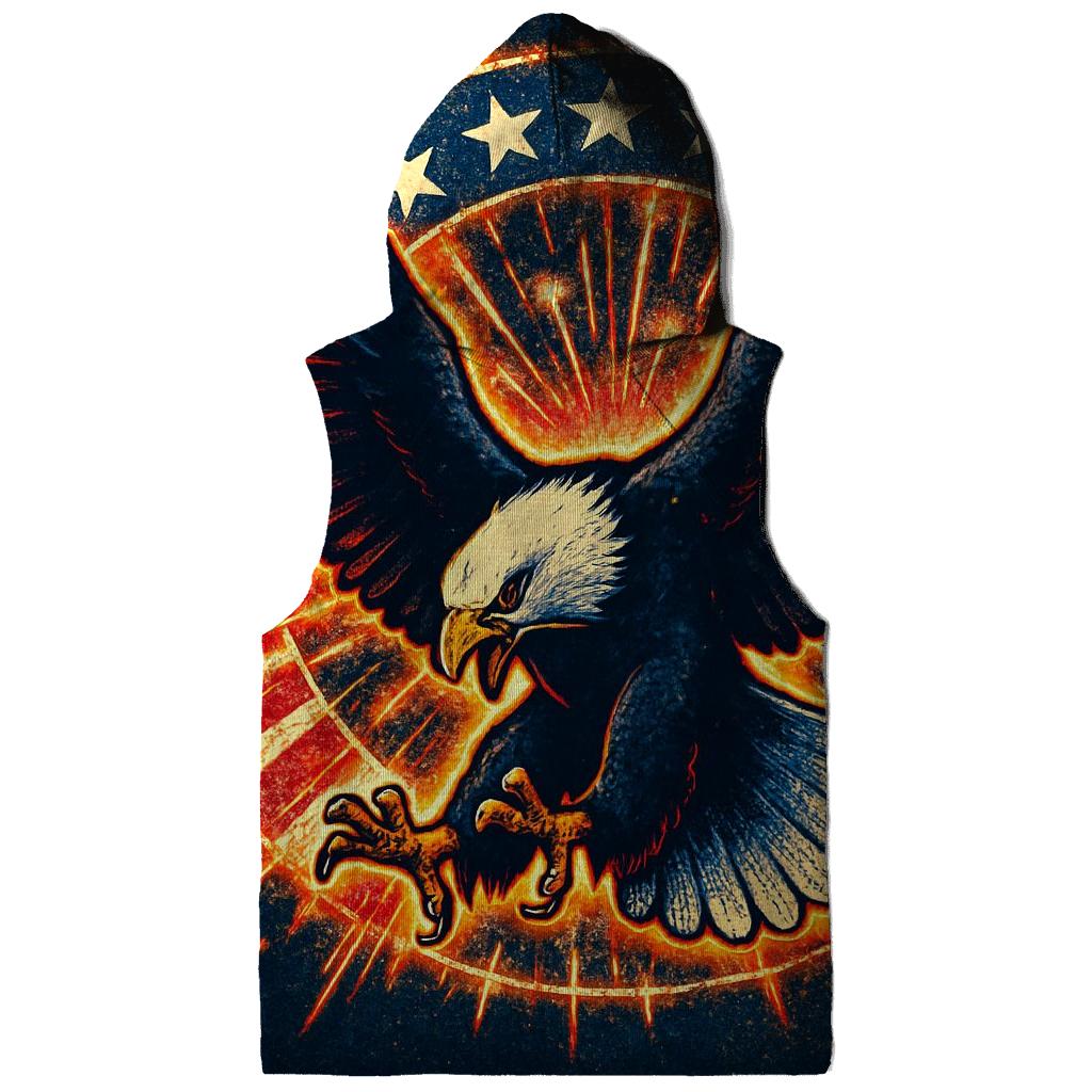 Eagle Dive Through Firework Halo zip-up hoodies